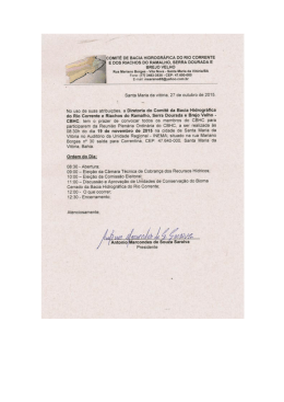 CBH CORRENTE – Santa Maria da Vitória