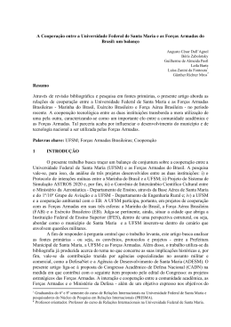 A Cooperação entre a Universidade Federal de Santa Maria e as
