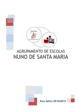 Projeto Curricular - Agrupamento de Escolas Nuno de Santa Maria