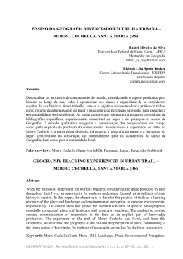 ensino da geografia vivenciado em trilha urbana