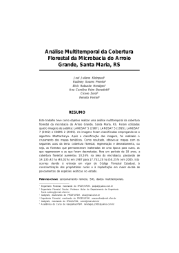 An&aacute;lise Multitemporal da Cobertura Florestal da Microbacia
