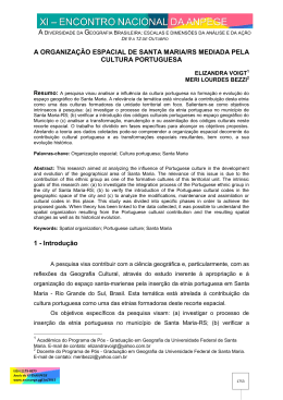 A ORGANIZA&Ccedil;&Atilde;O ESPACIAL DE SANTA MARIA/RS MEDIADA