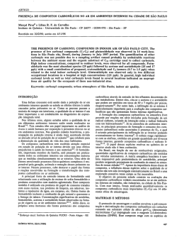 artigo presen&ccedil;a de compostos carbon&iacute;licos no ar em