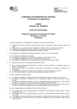 1 COMPANHIA DE ENGENHARIA DE TRÁFEGO Certificação