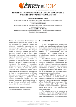 problem&aacute;tica da mobilidade urbana e solu&ccedil;&otilde;es a partir