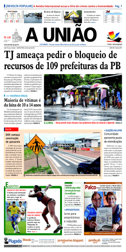a uni&atilde;o - Governo da Para&iacute;ba