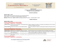 Abertura Oficial do 2&ordm;. Simp&oacute;sio Brasileiro de Cartografia Hist&oacute;rica
