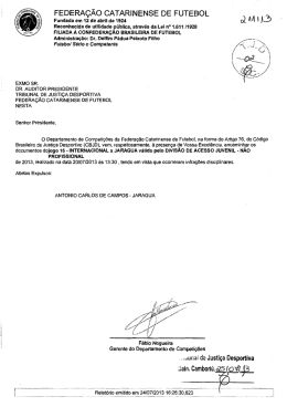 211-13 - Federa&ccedil;&atilde;o Catarinense de Futebol
