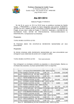 00100/2014 Ata - Prefeitura Municipal de Get&uacute;lio Vargas