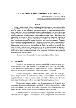 A iconicidade e arbitrariedade na Libras