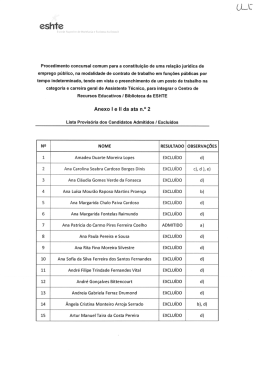 Procedimento concursai comum para a constituição de uma
