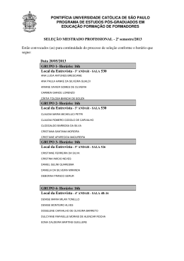 Educa&ccedil;&atilde;o Forma&ccedil;&atilde;o de Formadores - PUC-SP
