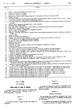 Lei nº 8-1993 de 05-03 - Câmara Municipal de Santarém