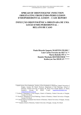 spread of odontogenic infection originating from - Aracaju