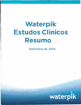Estudos Clinicos Waterpik