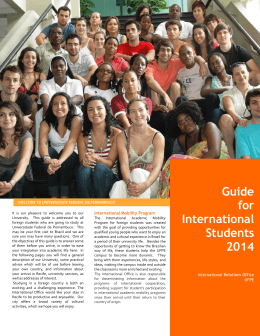 Guide for International Students 2014 - Recife