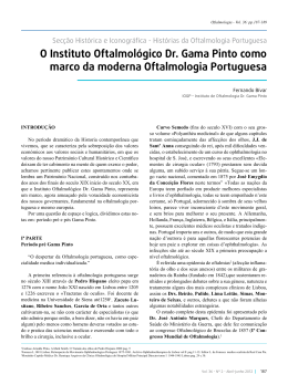 O Instituto Oftalmológico Dr. Gama Pinto como marco da