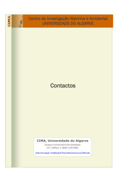 Contactos - CIMA - Universidade do Algarve