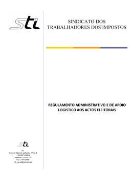 regulamento administrativo e de apoio logistico aos actos eleitorais