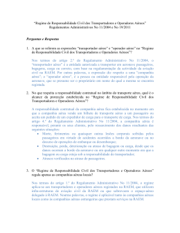 Regulamentos Administrativos No 11/2004 e No 19