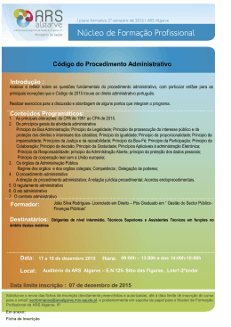 Programa - ARS Algarve, IP