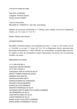 07/03/2002 Colegiado: Primeira C&acirc;mara N&uacute;mero da Ata: 04/2002
