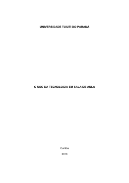 O USO DA TECNOLOGIA EM SALA DE AULA - TCC On-line