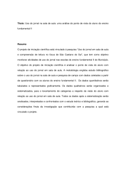 Título: Uso do jornal na sala de aula: uma análise do ponto