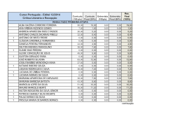 Resultado 1º etapa - Edital 12/2014 Português
