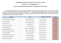 Resultado dos Recursos