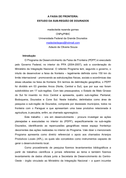 A FAIXA DE FRONTEIRA - Observatorio Geogr&aacute;fico