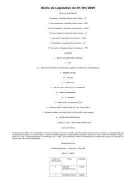 Diário do Legislativo de 07/05/2009