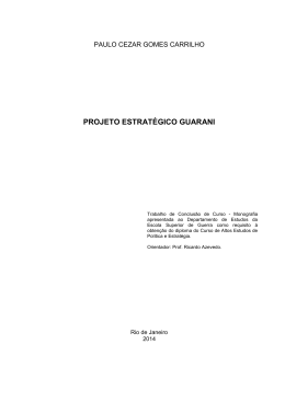 PROJETO ESTRAT&Eacute;GICO GUARANI
