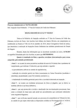Despacho-Of&iacute;cio n&ordm; 918/2015 - Tribunal de Justi&ccedil;a do Estado de