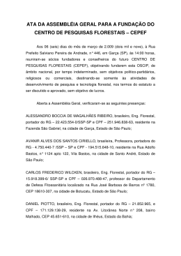 Ata de Funda&ccedil;&atilde;o do CEPEF