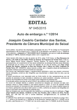 EDITAL N° 045/2015 - Câmara Municipal do Seixal