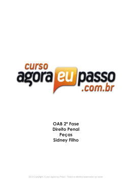 PEÇAS PRÁTICAS - Agora Eu Passo Admin