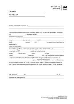 Procura&ccedil;&atilde;o Matr&iacute;cula - 2&ordm; sem 2015