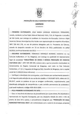 PRODUÇÃO DA GALA NAMORAR PORTUGAL