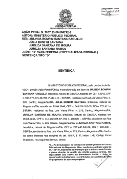 Veja &iacute;ntegra da decis&atilde;o. - &Eacute;dison Freitas de Siqueira