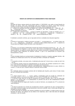 contrato de arrendamento - Câmara Municipal de Oeiras