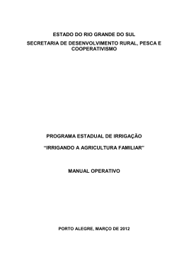 Programa Estadual de Irriga&ccedil;&atilde;o