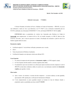 Secretaria de Desenvolvimento Econ&ocirc;mico Instituto de