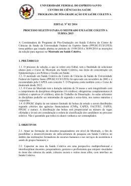 Edital - Pr&oacute;-Reitoria de Pesquisa e P&oacute;s