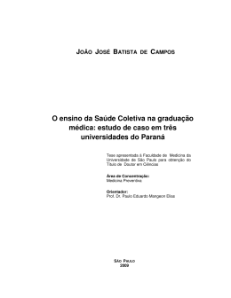 O ensino da Sa&uacute;de Coletiva na gradua&ccedil;&atilde;o m&eacute;dica