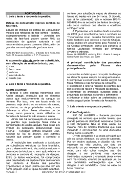 PORTUGU&Ecirc;S 1. Leia o texto e responda &agrave; quest&atilde;o. Defesa