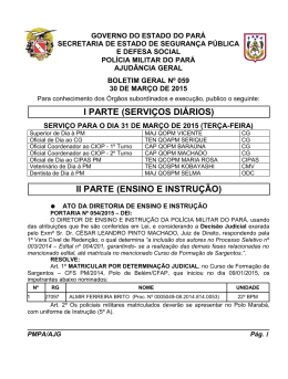 BG 059 - De 30 MAR 2015 - Proxy da Polícia Militar do Pará!