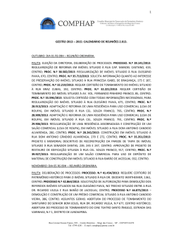 1 GEST&Atilde;O 2013 &ndash; 2015: CALEND&Aacute;RIO DE