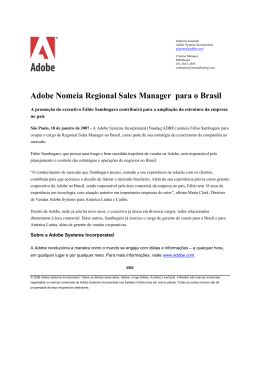 Adobe Nomeia Regional Sales Manager para o Brasil