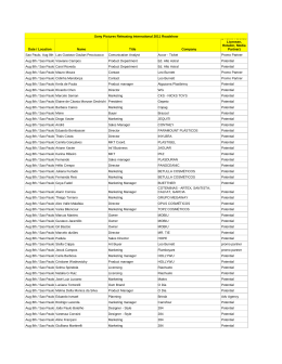 Sony Pictures Releasing International 2011 Roadshow